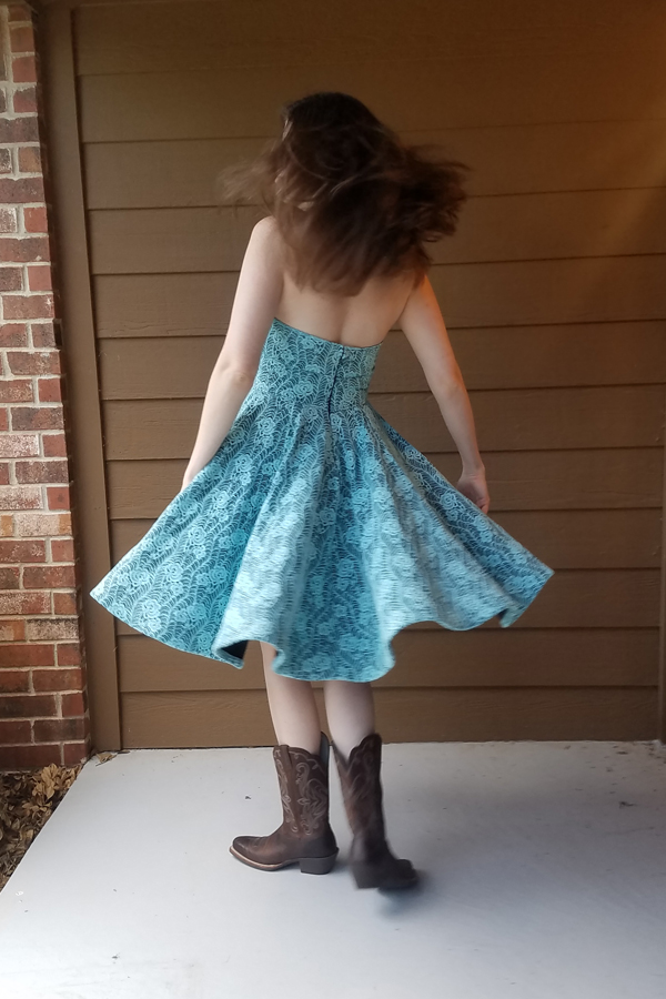 Lace Dress Twirl Back